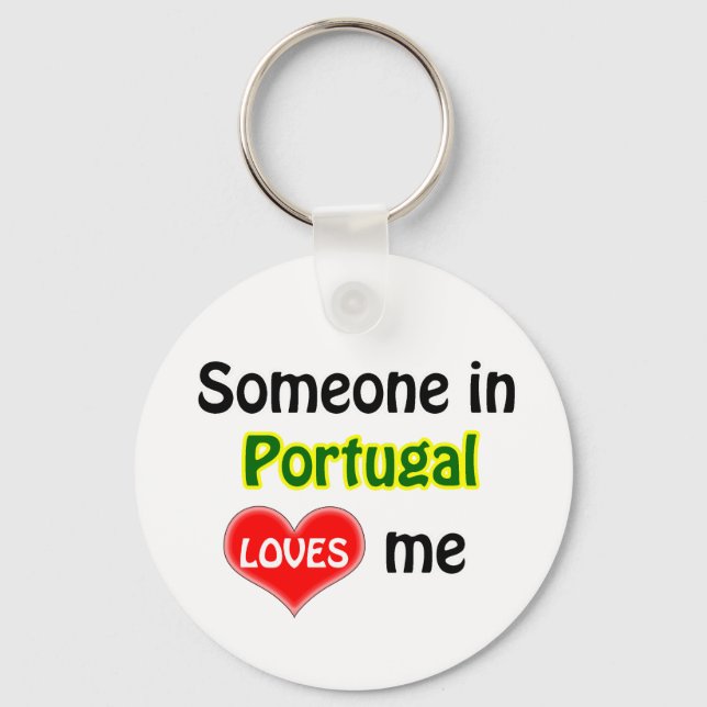 Någon i Portugal Kärlek mig Nyckelring (Framsida)