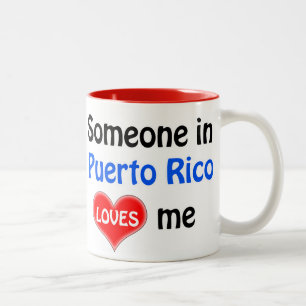 Någon i Puerto Rico kärlek mig Två-Tonad Mugg
