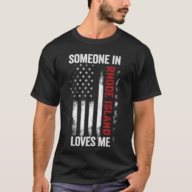 Någon i Rhode island Kärlek i fisktillståndet T Shirt (Framsida)