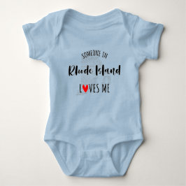 Någon i Rhode island Kärlek Me Karta Baby Bodykost T Shirt