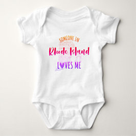 Någon i Rhode island Kärlek Me Karta Baby Bodykost T Shirt