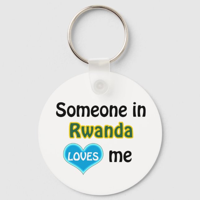 Någon i Rwanda Kärlek mig Nyckelring (Framsida)