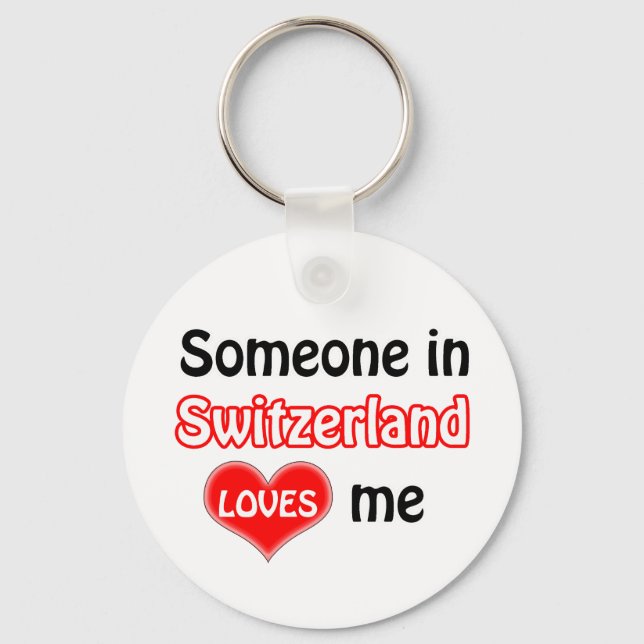 Någon i Schweiz Kärlek mig Nyckelring (Framsida)