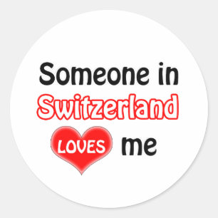 Någon i Schweiz kärlek mig Runt Klistermärke