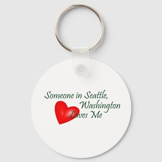 Någon i Seattle älskar mig Nyckelring (Framsida)