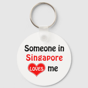 Någon i Singapore Kärlek mig Nyckelring
