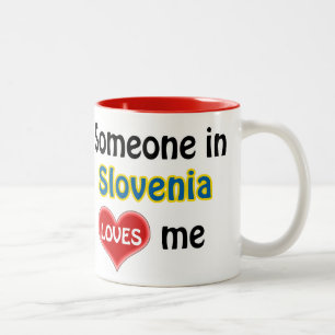 Någon i Slovenien kärlek mig Två-Tonad Mugg
