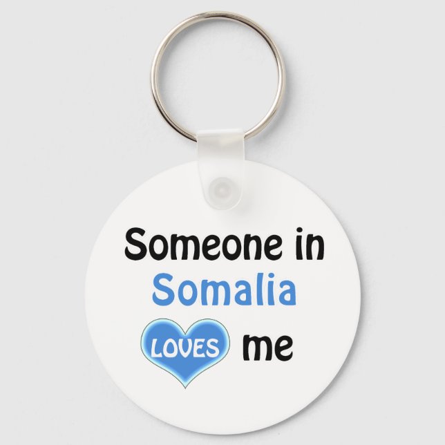 Någon i Somalia Kärlek mig Nyckelring (Framsida)