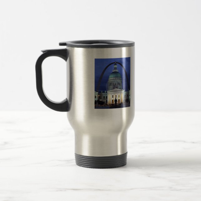 Någon i St Louis älskar mig travel mug Resemugg (Vänster)