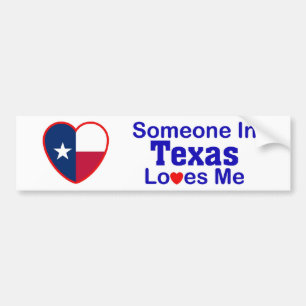 Någon i Texas älskar mig Bildekal