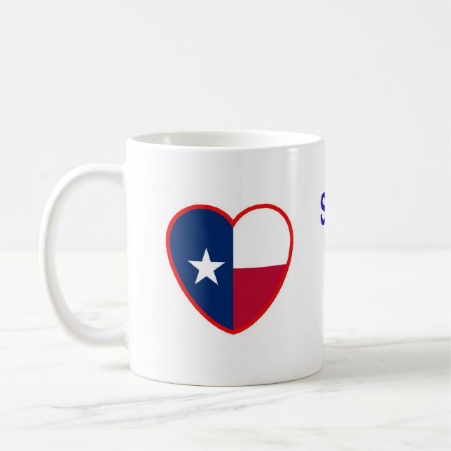 Någon i Texas älskar mig Kaffemugg (Vänster)