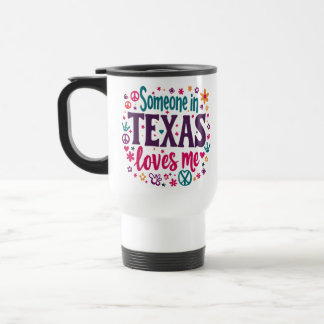 Någon i Texas älskar mig - Retro Texas Hippie Art Resemugg