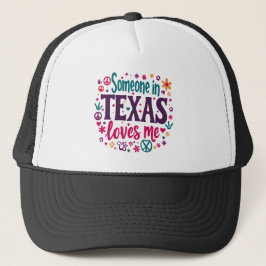 Någon i Texas Älskar Mig - Retro Texas Hippie Kons Keps