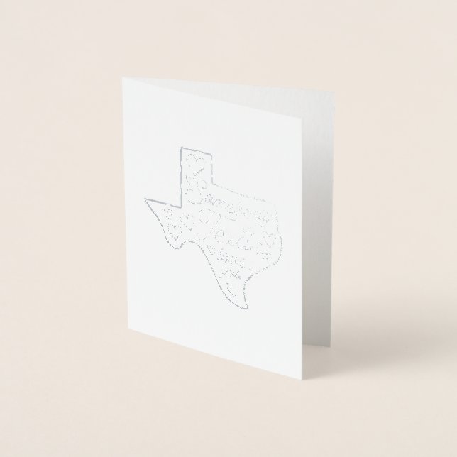 Någon i Texas Kärlek du Greeting Card Folierat Kort (Framsida)