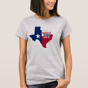 Någon i Texas Kärlek Me Hearts, Cute Texas Flagga T Shirt