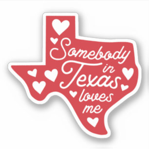 Någon i Texas Kärlek Me Sticker Klistermärken