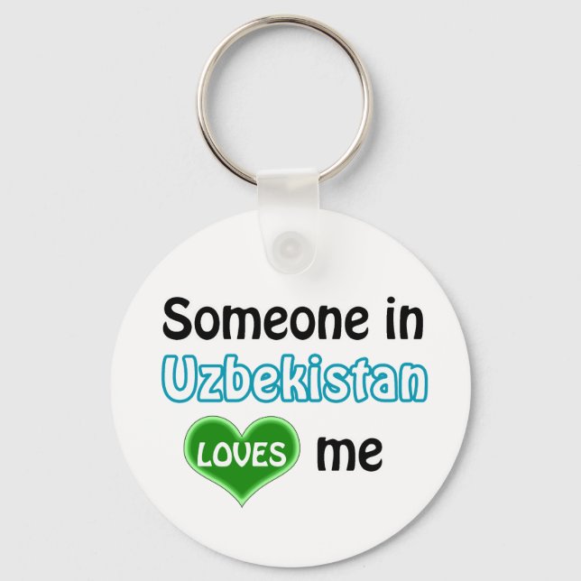 Någon i Uzbekistan Kärlek mig Nyckelring (Framsida)
