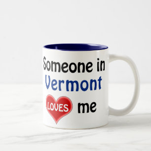 Någon i Vermont kärlek mig Två-Tonad Mugg