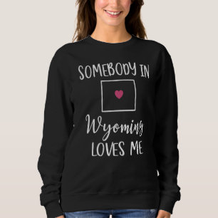 Någon i Wyoming Kärlek Me Heart Home State Karta T Shirt
