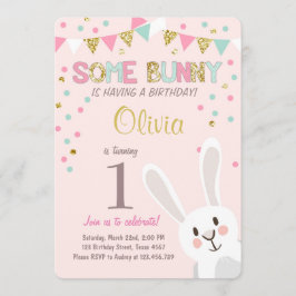 Någon inbjudan för födelsedag för kaninpåskvår