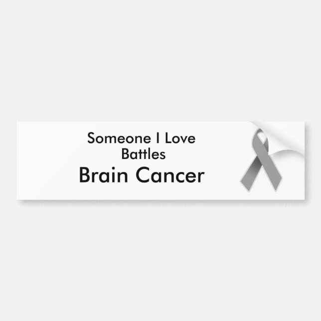 Någon jag älskar bekämpar hjärncancer bildekal (Framsidan)