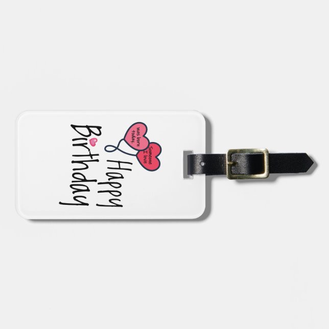 Någon jag kärlek föddes i dag - Grattis på födelse Bagagebricka (Horisontell Framsida)