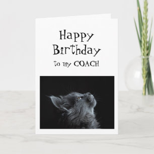 Någon jag tittar upp på Coach Birthday Animal Humo Kort