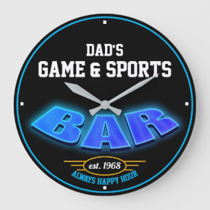 Någon känd lek- & sportpubblått och svart - stor klocka