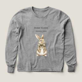 Någon Kanin Älskar Dig Grönslig Båge Påsk T Shirt