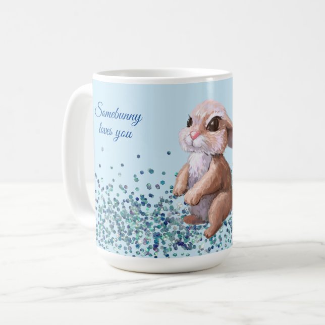Någon kanin älskar dig mugg (Framsida vänster)