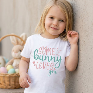 Någon kanin älskar dig påsk t-shirt för barn