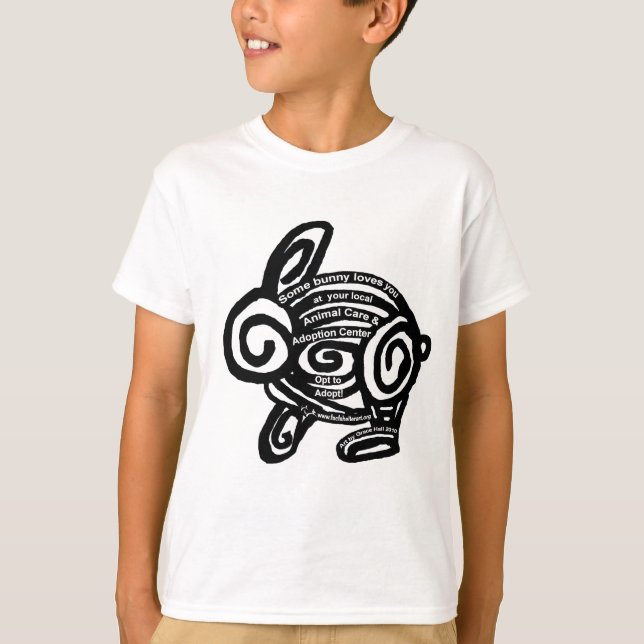 Någon kanin älskar dig t shirt (Framsida)