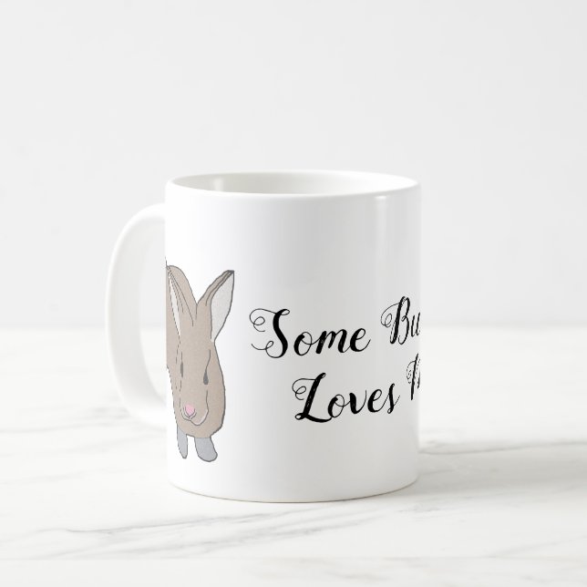 Någon kanin älskar mig kaffemugg (Framsida vänster)