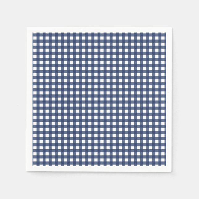 Någon kanin är en blå Gingham-födelsedag Pappersservett (Framsidan)