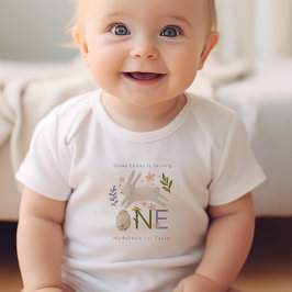 Någon kanin är en flickas 1:a påskfödelsedag t shirt