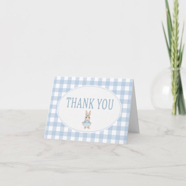 Någon kanin Baby Shower Tack Kort (Framsida)