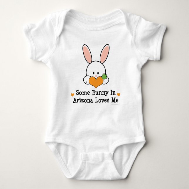 Någon kanin i Arizona älskar mig babybodysuiten T-shirt (Framsida)