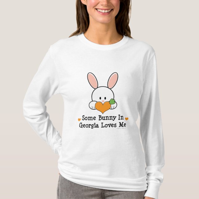 Någon kanin i Georgia älskar mig Tee Shirt (Framsida)