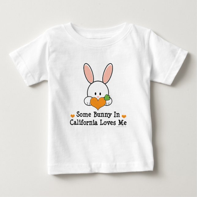 Någon kanin i Kalifornien älskar mig T-shirt (Framsida)