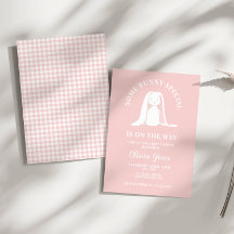 Någon kanin särskild rosa gingham baby shower