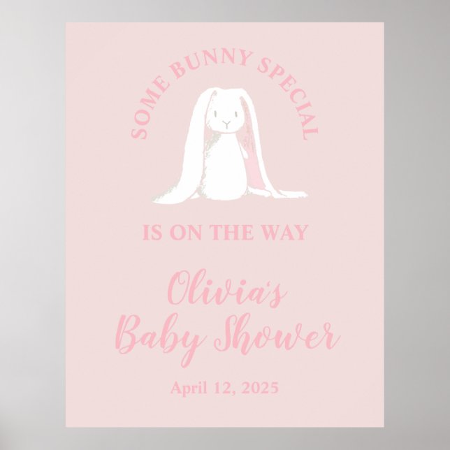 Någon Kanin Special Baby Shower Poster (Framsidan)
