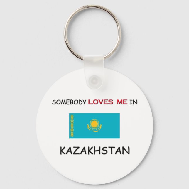 Någon Kärlek mig i KAZAKSTAN Nyckelring (Framsida)