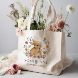 Någon lilla baby shower vildblomma matkasse tygkasse