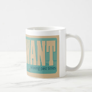 Någon manar önskar avslappnande förgångna tider kaffemugg