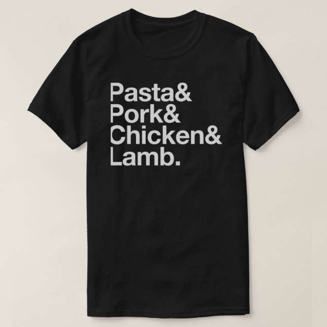 Någon Matar Phil Theme Sång The Art of Pasta, Po T Shirt (Design framsida)