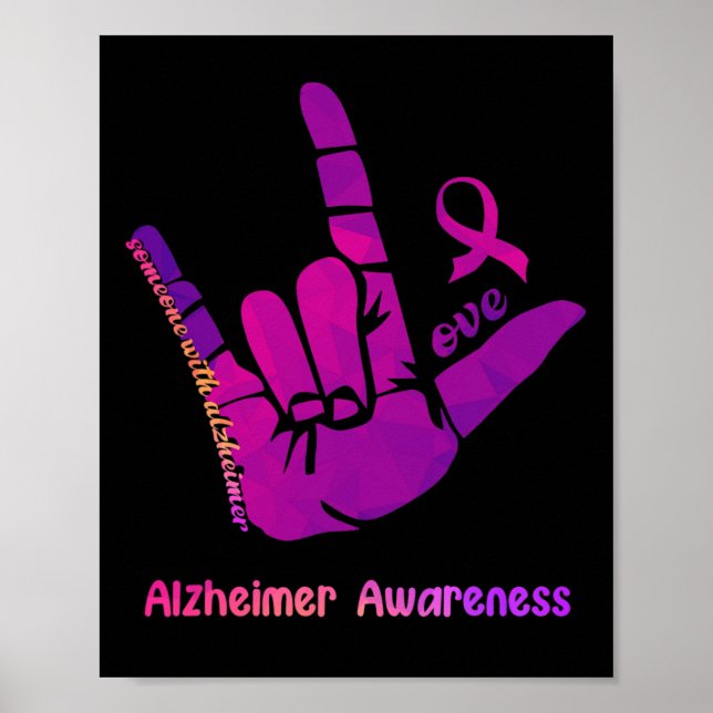 Någon med Alzheimer Kärlek Alzheimer Awareness Sh Poster (Framsidan)