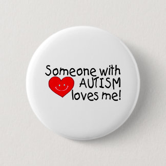 Någon med Autism älskar mig (Hrt) Knapp