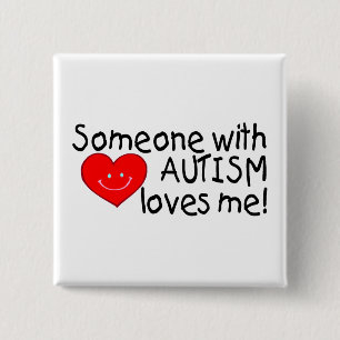 Någon med Autism älskar mig Knapp