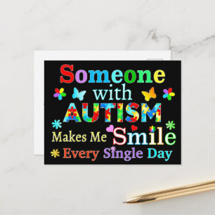 Någon med AUTISM gör mig SMILE Vykort