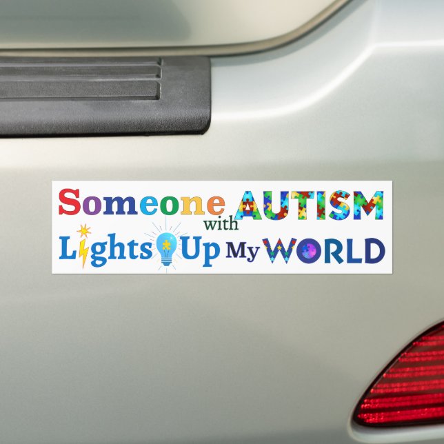 Någon med AUTISM Ljus Up My WORLD Bildekal (På Bil)